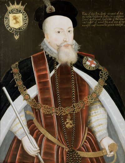 Portrait de Robert Dudley (1532-88) Comte de Leicester - English School